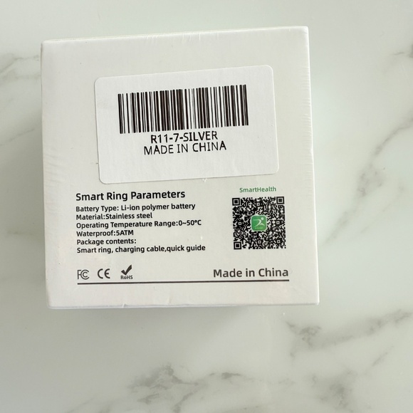 NEW Smart Health Tracker Ring - Silver, Size 7 - Picture 4 of 16